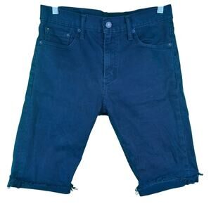 VTG LEVIS 510 Mens Cut Off Jeans Black Sz 30